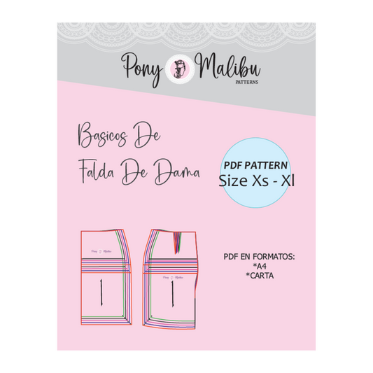 Patrones De Falda Base Para Diseño De Modas 5 Tallas