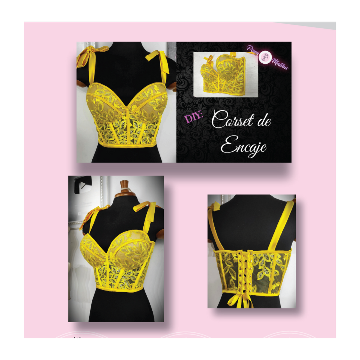Corset Con 3 Estilos De Copa 5 tallas || Moldes Para realizar 3 Estilos de corsé